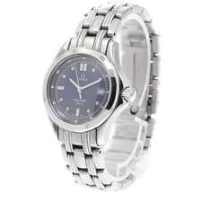 OMEGA SEAMASTER 120 2571.80 29mm SS Blue Dial Quartz Date Watch #C1963