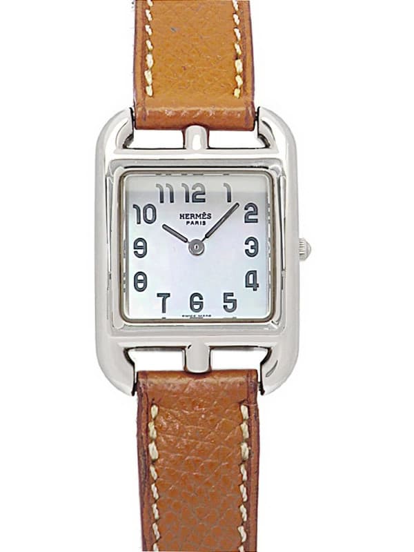 HERMES Cape Cod Quartz Watch CC1.210 White Shell Dial Ladies