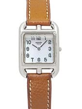 HERMES Cape Cod Quartz Watch CC1.210 White Shell Dial Ladies