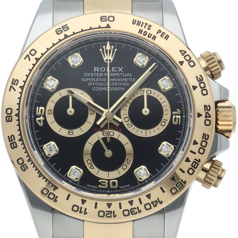 ROLEX Cosmograph Daytona Watch, 8-Diamond, Later Model Dial 116503G K18YG/St...