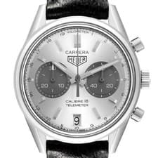 Tag Heuer Carrera Calibre 18 Telemeter Steel Mens Watch CAR221A Box Card