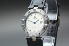 [Near MINT] Vintage 1986 OMEGA De Ville Cal.1379 Quartz Roman Date Men's Watch