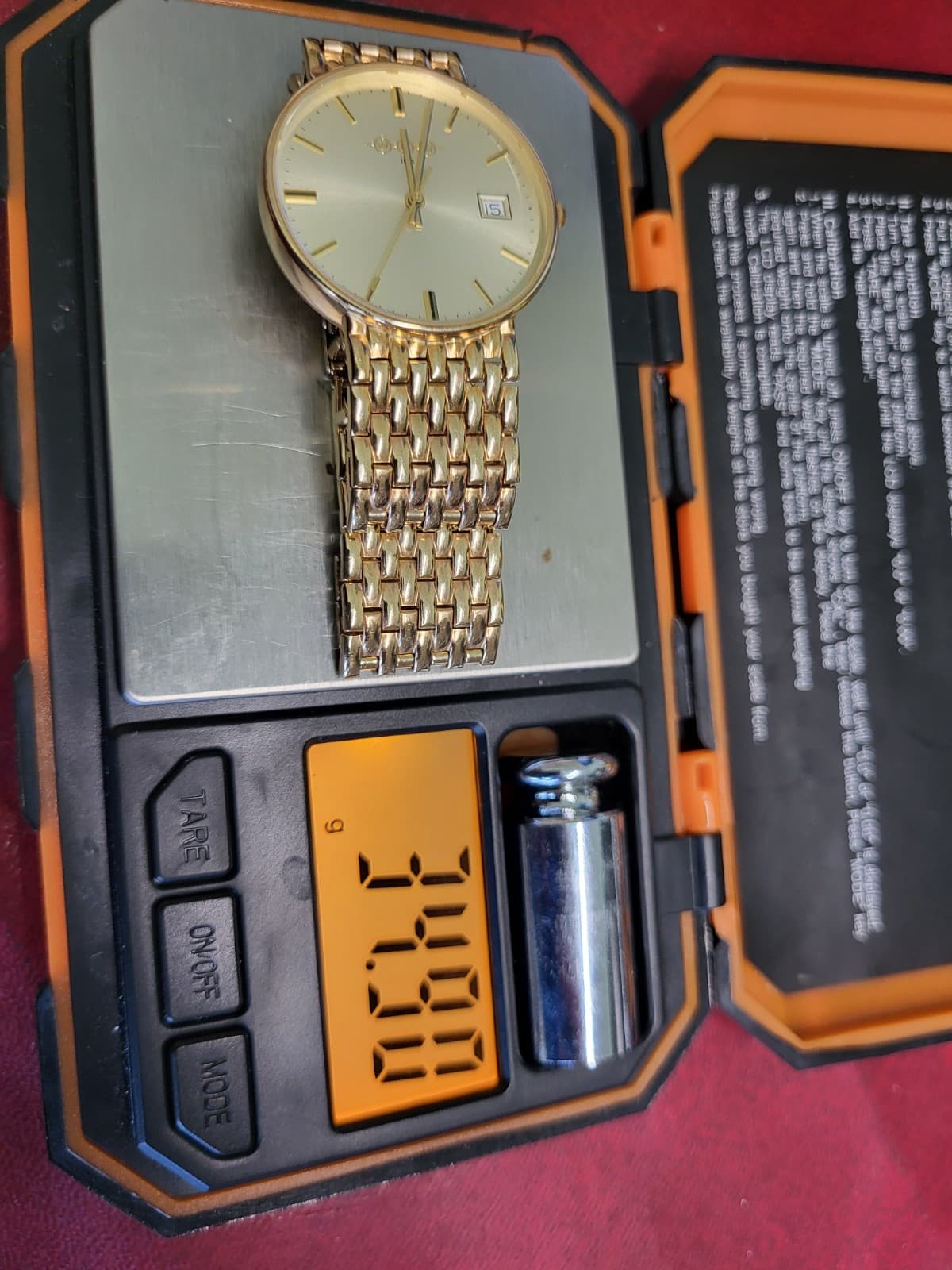 rare 9ct Gold W.H.W Bracelet Watch Swiss  34.90gms total weight  quartz Movement