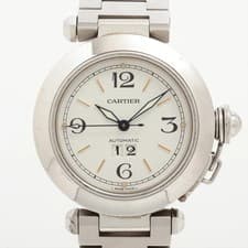 Cartier Pasha C W31044M7 SS SS AT white dial 2 Extra Links