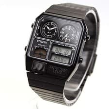 CITIZEN Anadejitenpu ANA-DIGI TEMP reprinted model watch black JG2105