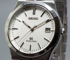 Vintage 1990 Grand Seiko GS 8N65-9000 Men's Quartz Watch 36mm White From JAPAN