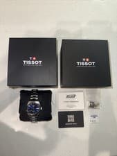 TISSOT Gentleman Automatic Powermatic 80 Watch with Silicon Bracelet Blue Dial