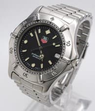 Tag Heuer WE1110 Professional 200m Black Dial Quartz Mens Watch Rare Swiss