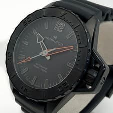 HAMILTON Khaki Nay Open Water Auto H77845330 Black Automatic Winding Men's