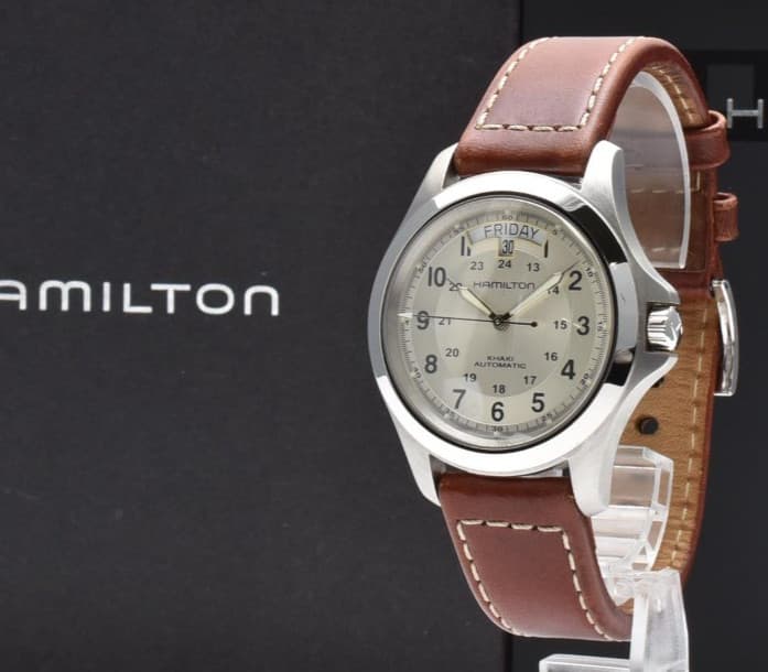 [NEAR MINT] Hamilton Khaki Field King H644550 Beige 40mm Automatic Men's Watch