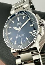 ORIS Aquis Date Stainless Steel Blue Dial 43mm Swiss Automatic 300m Diver