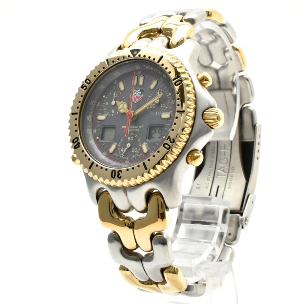 [N MINT] Tag Heuer S/el CG1122-0 Senna Chronograph Gray Gold Men's Watch JAPAN