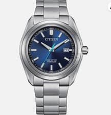 Citizen aw1900-50l Titanium Ecodrive Dial Blue