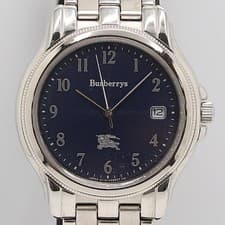 Used Dead Stock Class Burberry A114-H07383 Navy Dial QZ Men's Watch 2000000 NSK