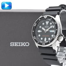 [NEAR MINT w/Box] SEIKO SKX007 Black Boy 7S26-0020 Diver  Men's Watch New Belt