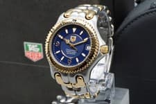 *Near MINT / BOX* TAG Heuer SEL WG5211-P0 34mm Blue Dial Automatic Men's Watch