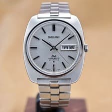 Seiko Lord Matic 5606-7130 23J Auto Day-Date SS Vintage Watch 1969 Serviced