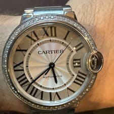 $13k Cartier Ballon Bleu De Cartier 36mm Automatic Factory Diamond Bezel 4372