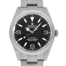 ROLEX Explorer I early model blackout 214270 black Random Number second hand...