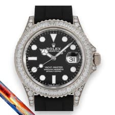 Rolex YachtMaster 42 Bezel Diamond Lug Diamond 226679TBR Black
