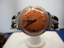 Vintage Bulova Accutron Tuning Fork,SALMON COLOR Dial, 214 Men's Watch,WORKS