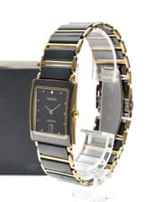 RADO DIASTAR 160.0281.3N  Vintage Quartz Unisex Watch Black Dial Ceramic  24mm