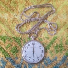 Citizen Vintage Pocket Watch with Chain Unisex 50mm Mechanical Pre-Owned