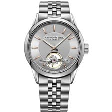 New Raymond Weil Freelancer Automatic Silver Open Men's Watch 2780-ST5-65001