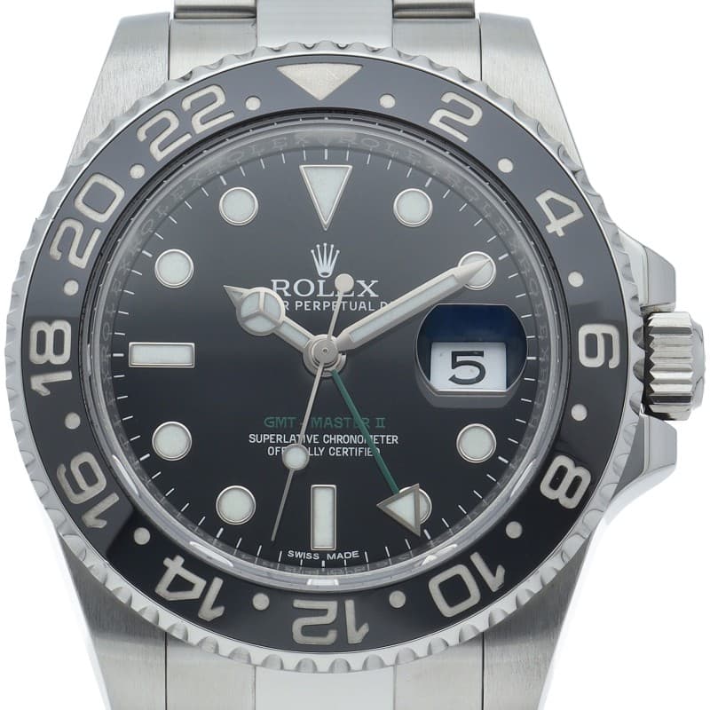 ROLEX GMT Master 2 Watch with Mirrored Buckle 116710LN (Runtime) Stainless S...