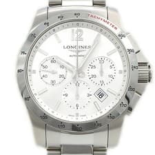 LONGINES Conquest Chronograph L2.743.4 Date Tachymeter 50m Waterproof Back Slot