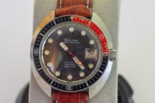 Vintage Bulova Oceanographer Snorkel 666  “Devil Diver”  Black/Red
