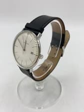 Junghans Quartz Watch 041/4817.04 White Dial Date Titanium Leather Box