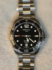 Certina DS Action Diver Men's Watch With Unidirectional Bezel and Steel Bracelet