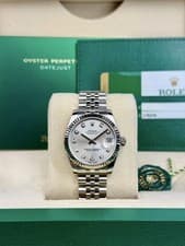 Rolex Datejust 31 Silver Diamond Fluted Jubilee Preowned 2018 178274