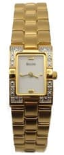 Bulova Diamonds 98R64 Women's Gold Tone Rectangular Analog Stainless Steel Watch
