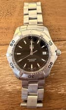 TAG Heuer Aquaracer Watch WAF1110 39mm Quartz Black Dial 300m Full Set + Receipt