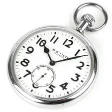 SEIKO 24 Type Manual Wind Pocket Watch with Case Rail Watch Railway Analog Men s