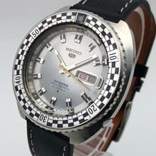 Vintage 1969 Seiko 5 Sports 6119-7170 Rally diver Checker flag Automatic #2106