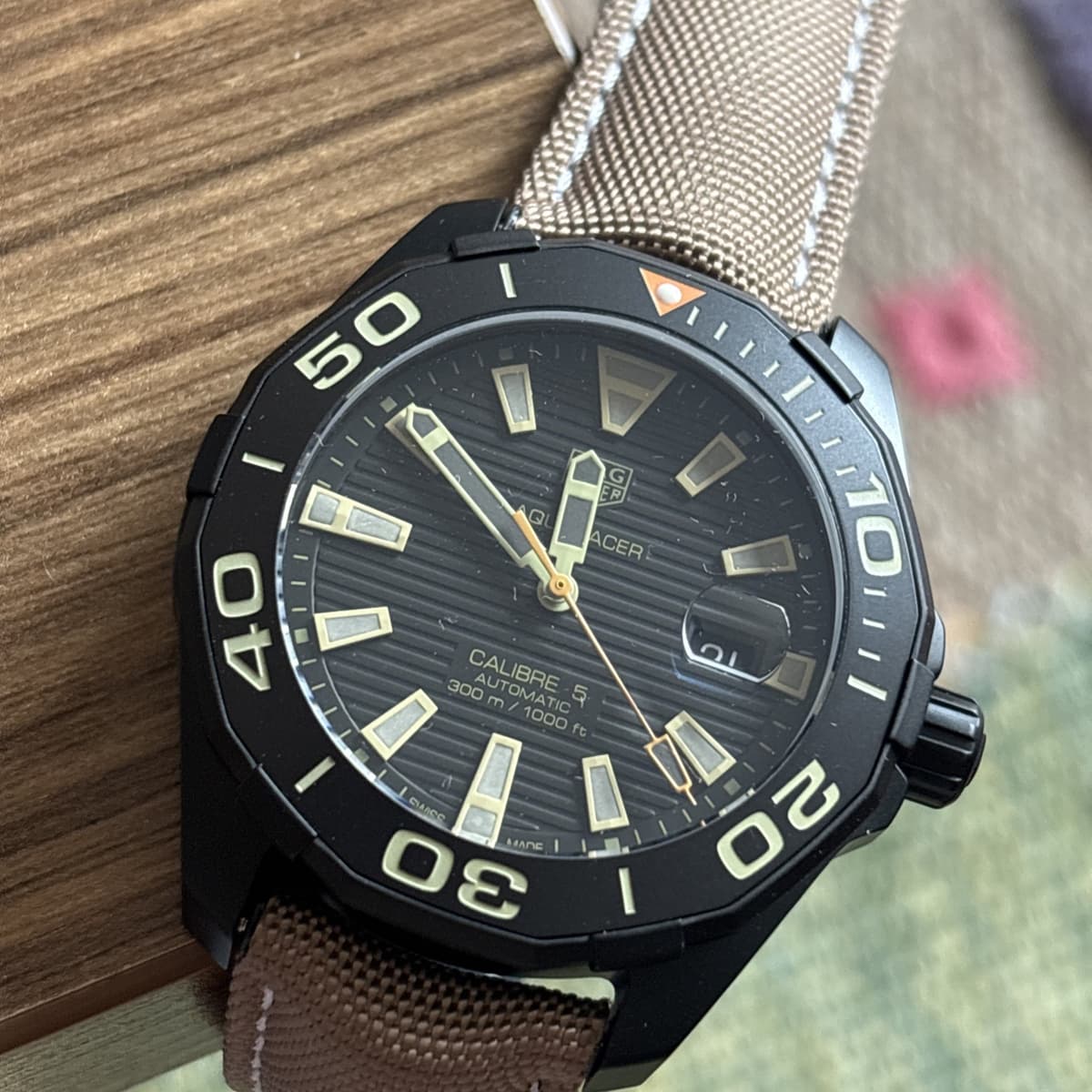 TAG Heuer Aquaracer 300 Caliber 5 Titanium WAY208C Automatic Watch