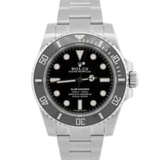 2017 PAPERS Rolex Submariner No-Date 40mm BLACK Ceramic Steel 114060 LN BOX