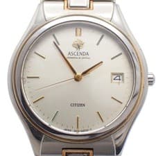 CITIZEN ASCENDA 0317-C30617TA Quartz Silver Dial 18K SS Combination Men's Watch