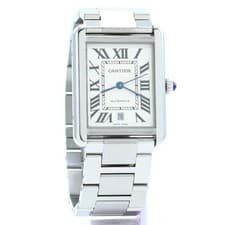 Serviced Cartier CARTIER Tank Solo XL W5200028 Men s Silver Stainless Steel Watc