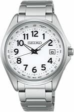 SEIKO SELECTION SBTM327 Titanium Radio Solar Watch White Dial F/S w/Tracking#