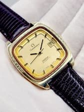 💙 [WORKS] 36mm Omega Constellation Rare TV Dial Automatic Gold Plated Watch