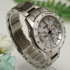 Seiko Brightz Chronograph Solar SAGA169 Ref 8B82 0AP0 Wrist 17cm Watch