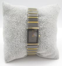 Vtg Lassale Seiko Women Analog 13mm Tank Quite Money Watch (H731) "New Battery"