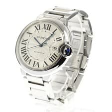 CARTIER BALLON BLEU LM W69012Z4 42mm SS Silver Dial Automatic Date #C191