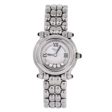 Chopard Happy Sport Quartz Watch Stainless Steel with Floating Diamonds 26