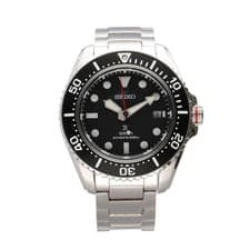 Seiko Prospex Diver Scuba V157-0DP0 Solar Black Dial Men's Watch Used R8041083