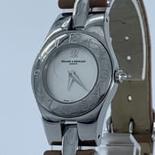 BAUME & MERCIER Linea Wristwatch Quartz Silver Dial Bracelet 5 Straps 3ATM 65305